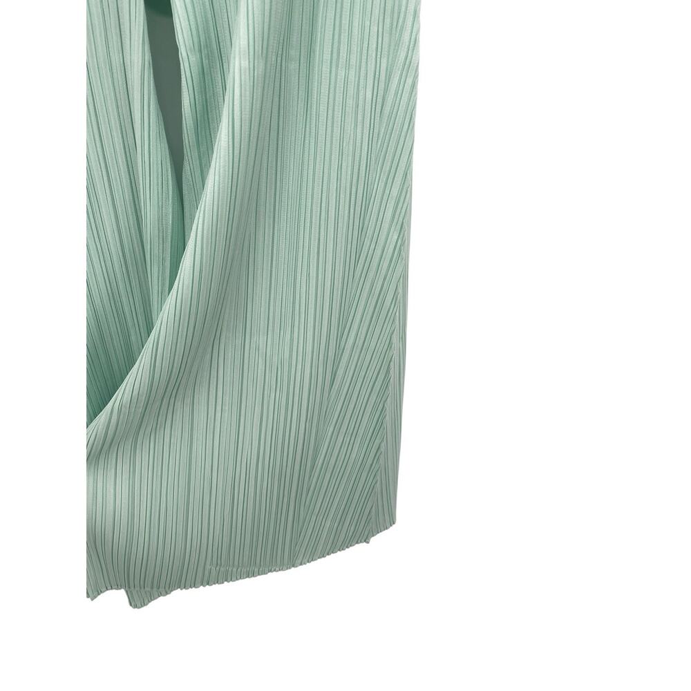 NWT Issey Miyake Pleats Please Pants Mint Green Pleated Size 3 Medium - Picture 2 of 8